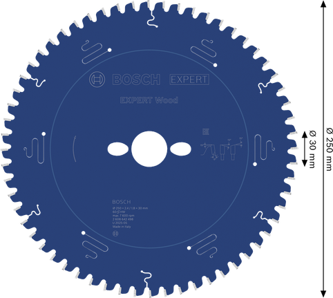 BoschEXPERT 木工圆锯片 250mm T60。